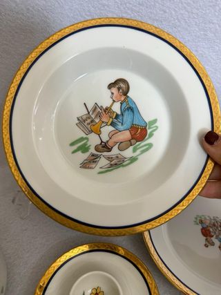 Antichi piatti pappa porcellana tedesca