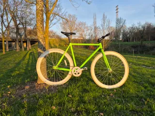 Bicicleta Fixie (O NO) Verde Neón Ligera