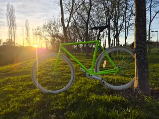 Bicicleta Fixie (O NO) Verde Neón Ligera
