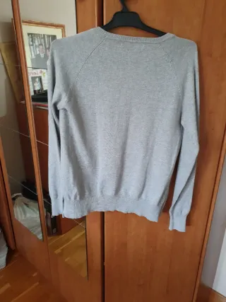 Chaqueta de punto gris