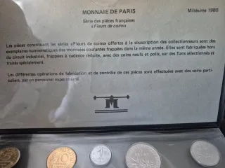 Estuche Moneda de París 1980 Flores de Coins