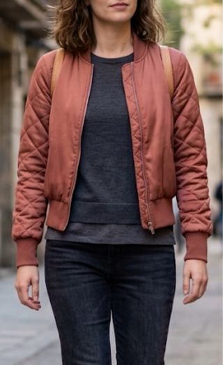 Cazadora bomber dusty rose