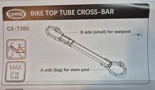 Adaptador de cuadro para portabicicletas regulable