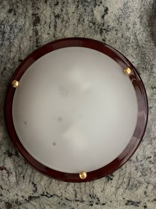 Lámpara de techo aplique marrón y dorado