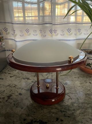 Lámpara de techo aplique marrón y dorado