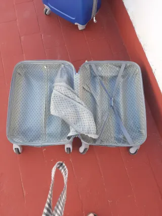 Maleta de cabina azul 4 ruedas