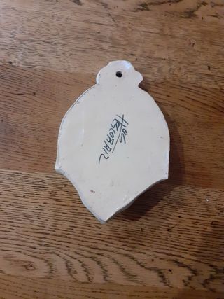 Benditera cerámica flores pintadas