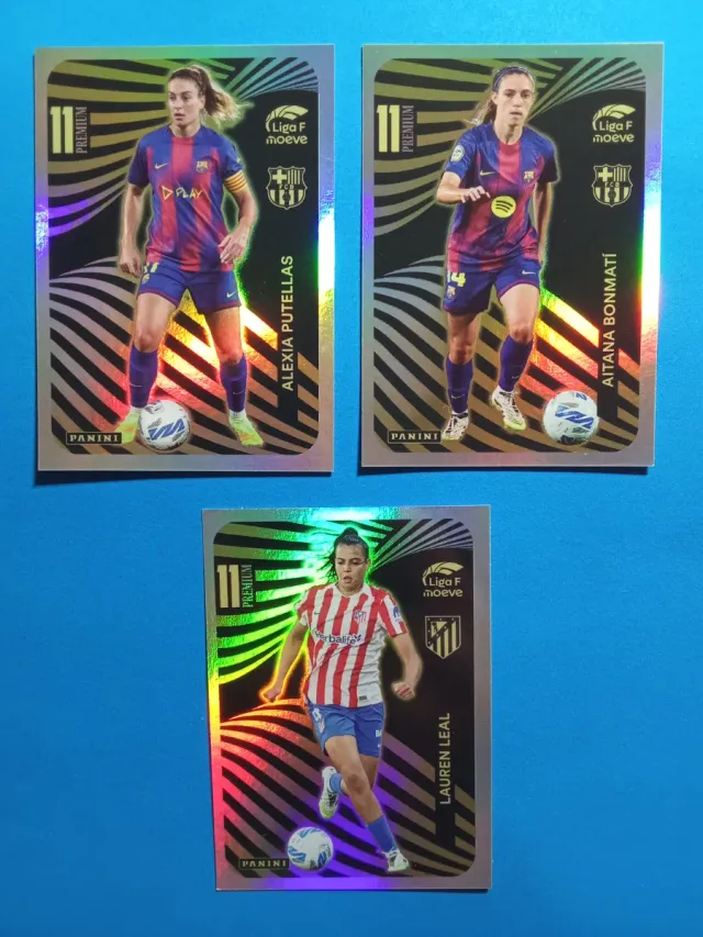 Lote 3 Cromos Premium Liga F Futbol Femenino