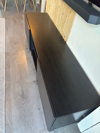 BESTÅ Mueble TV marrón oscuro 180x40x38 cm