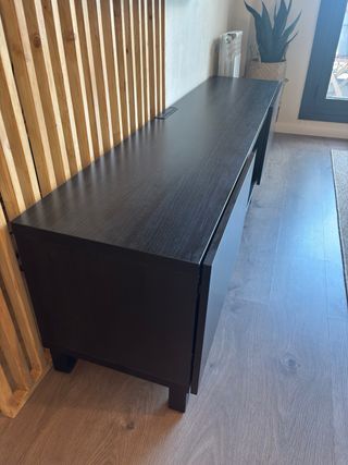 BESTÅ Mueble TV marrón oscuro 180x40x38 cm