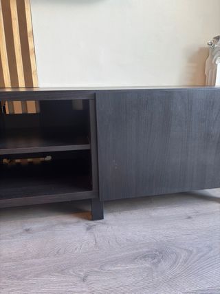 BESTÅ Mueble TV marrón oscuro 180x40x38 cm