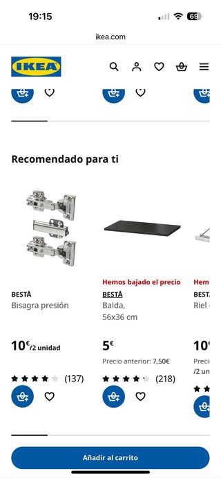 BESTÅ Mueble TV marrón oscuro 180x40x38 cm