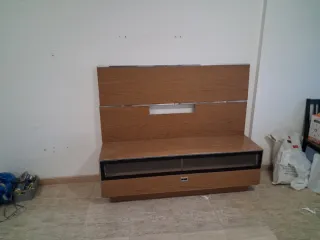 Mueble TV madera y metal
