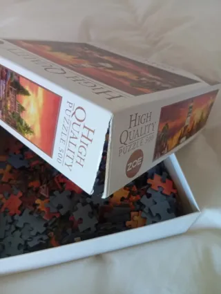 Puzzle 500 piezas Faro y Puerto