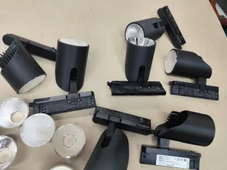 Lote Focos de Carril Negro/Plata