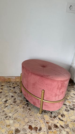 Silla terciopelo rosa