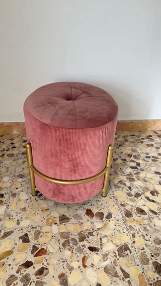 Silla terciopelo rosa