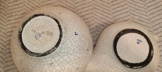 Jarrón y aguamanil de cerámica