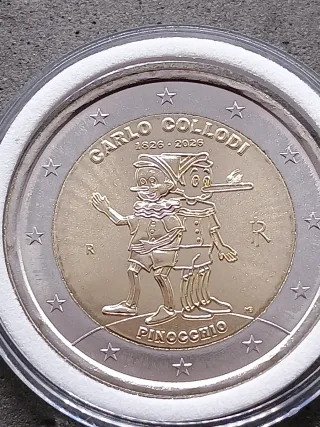 2€ Commemorativo Italia 2026 Collodi-Pinocchio