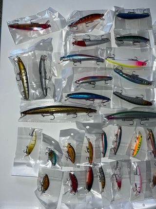 Lote 50 Señuelos Pesca Nuevos + Cajas