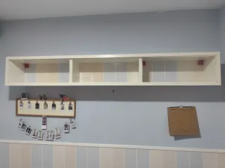 Cama nido 80x200cm, estantería y mueble auxiliar