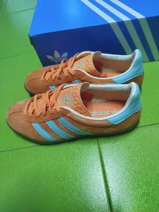 Adidas Gazelle Indoor Naranja y Menta