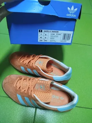Adidas Gazelle Indoor Naranja y Menta