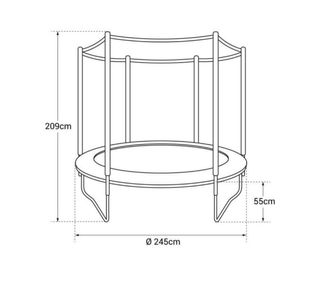 Cama elástica Alice Garden 245cm