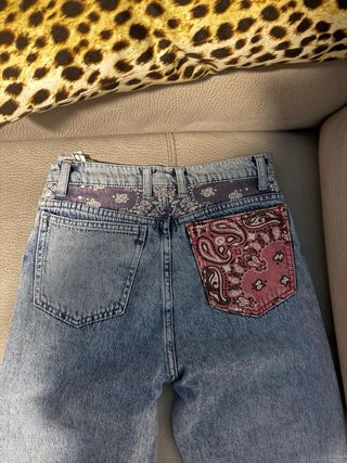 Jeans patchwork bandana