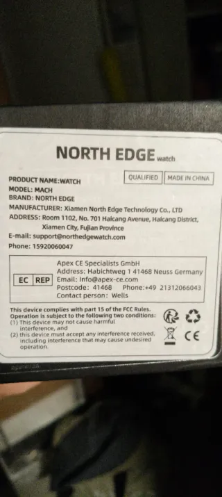 Reloj North Edge Mach SolarDrive.