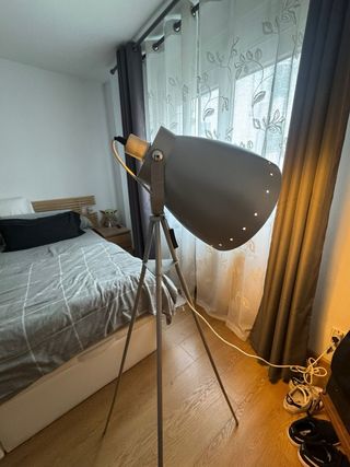 Lámpara de pie Casa plateada