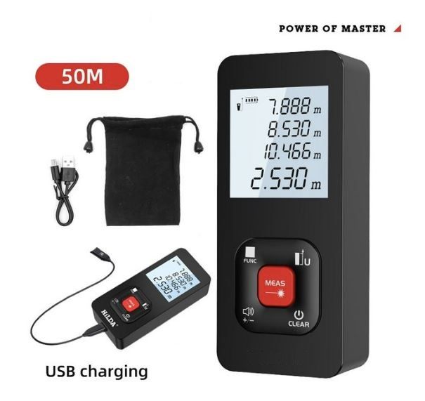 ◆NUEVO◆  Medidor láser Recargable USB (50 y 120m)