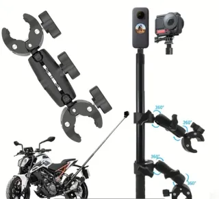 Supporto con morsetto per asta insta360 x5 x4 x3