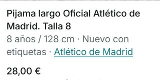 Pijama Largo Atlético de Madrid Oficial Niño/a