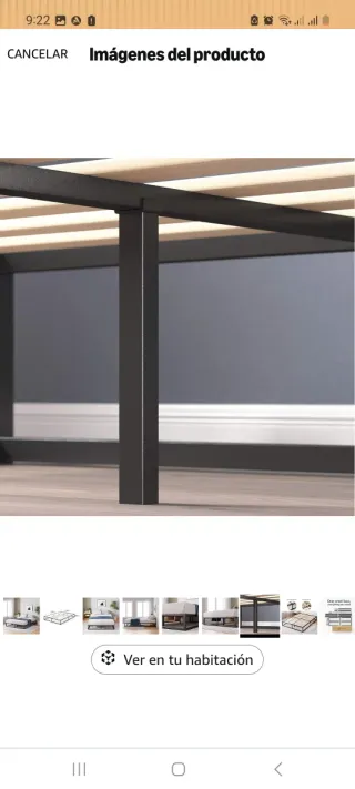 2 x estructura cama con somier 90x190