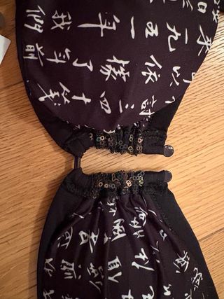 F**K reggiseno verde militare paillettes