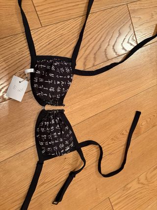 F**K reggiseno verde militare paillettes