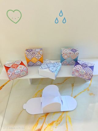 10 Porta confetti stile maiolica