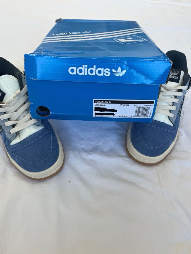 Adidas Forum Low Blue Suede 42 New Trainers