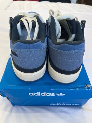 Adidas Forum Low CL Blue Suede Sneakers 42 New