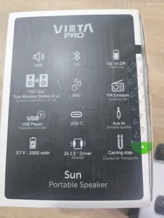 Altavoz Bluetooth Sun de Vieta