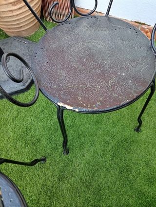 4 sillas forja exterior