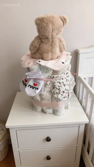 Tarta de pañales para bebes