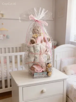 Tarta de pañales para bebes