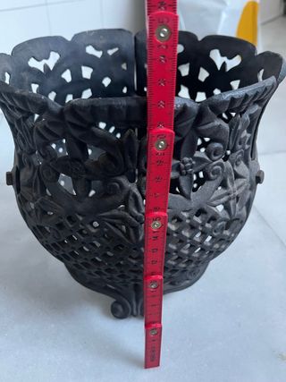 Macetero Vintage Metal Negro