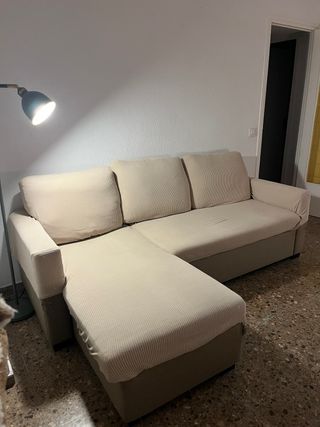 Sofá modular beige tela