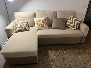 Sofá modular beige tela