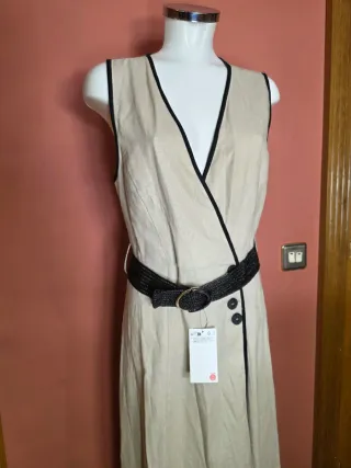 Vestido con lino ZW Collection Viral Zara