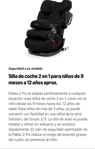 Silla de coche Cybex Pallas 2-Fix color negro