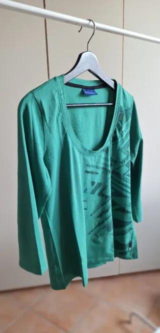 Maglia Trussardi Jeans verde scollo rotondo